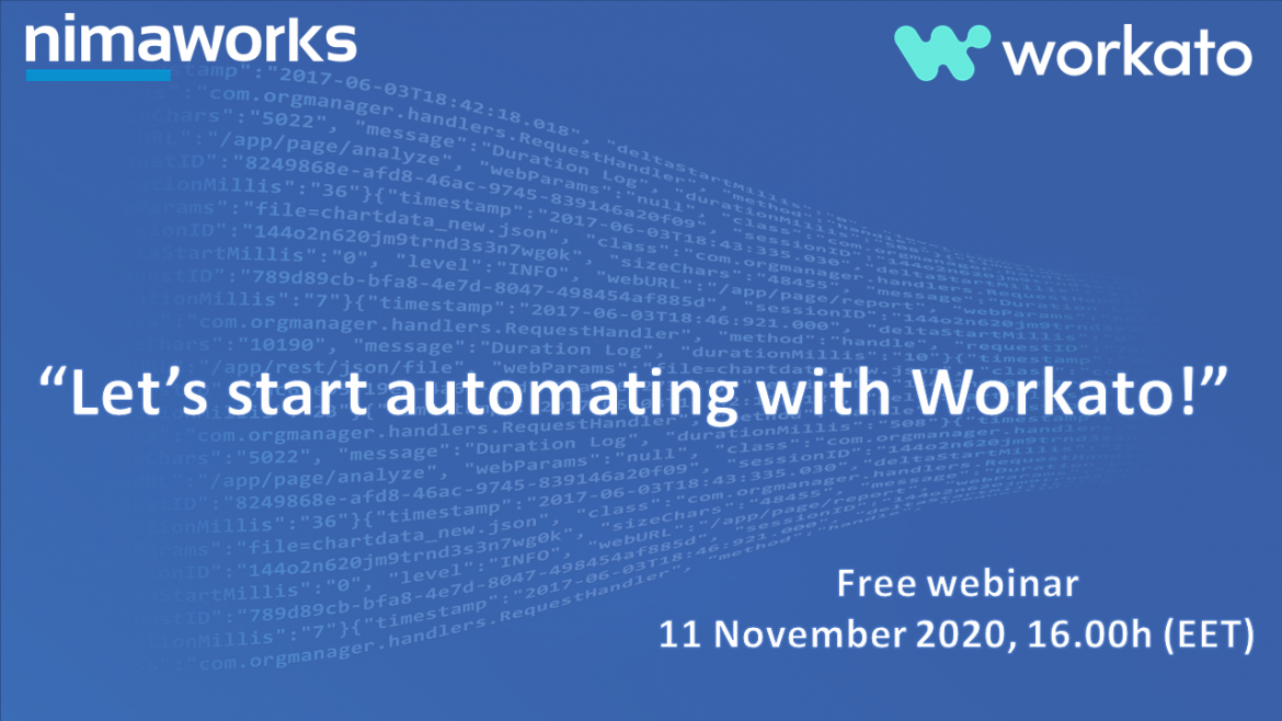 "Let's start automating with Workato!" Free webinar 